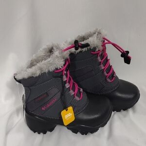 Columbia Kids Snow Boots - Gray and Pink